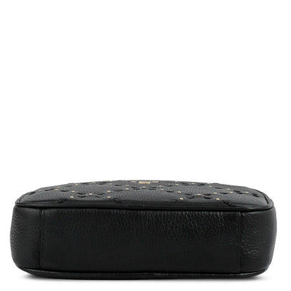 Serena Bunti Wax Leather Sling - Black