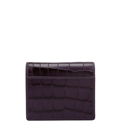 Croco Leather Ladies Sling Wallet - Grapevine