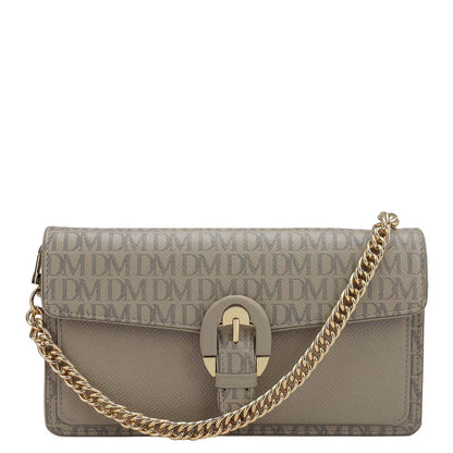 Monogram Franzy Leather Ladies Sling Wallet - Chalk