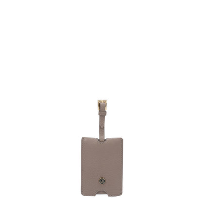Wax Leather Luggage Tag - Brown