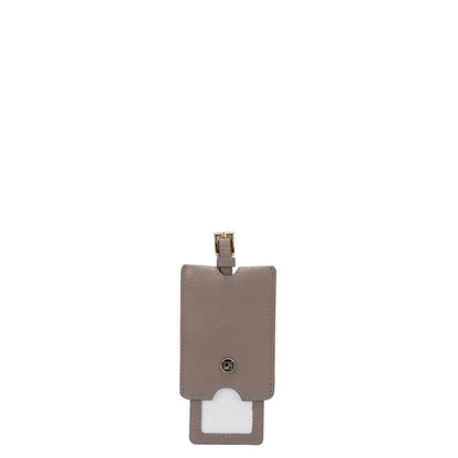 Wax Leather Luggage Tag - Brown