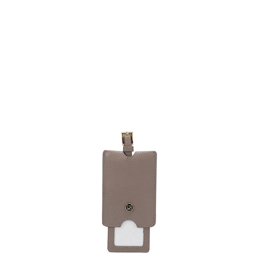 Wax Leather Luggage Tag - Brown