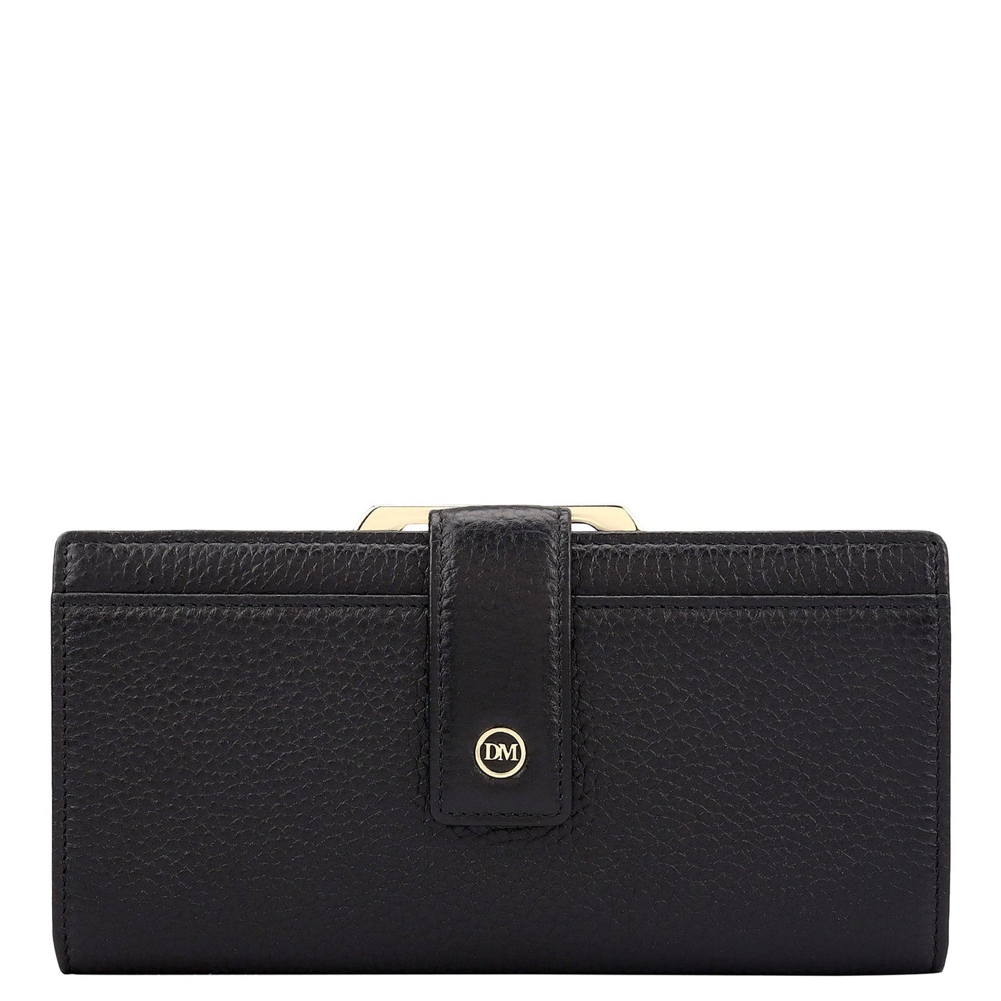 Wax Leather Ladies Wallet - Black