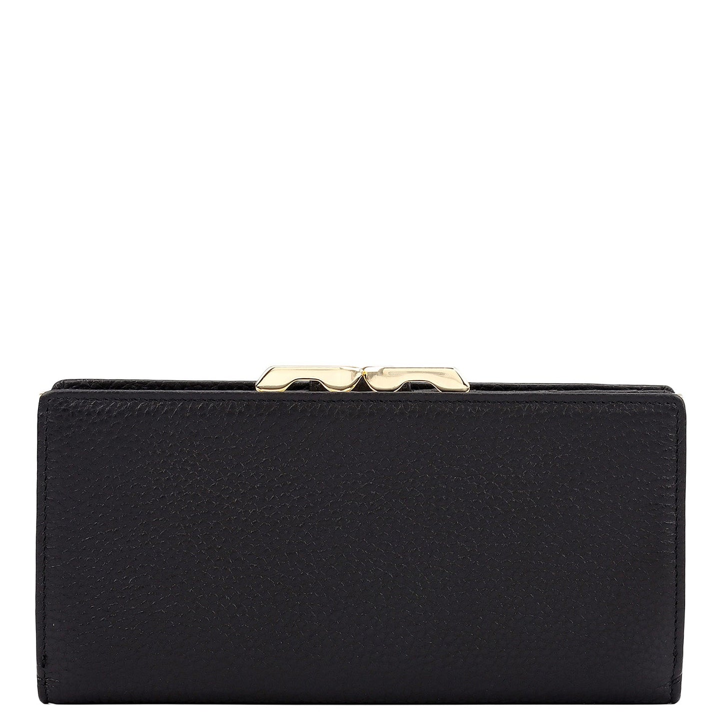 Wax Leather Ladies Wallet - Black