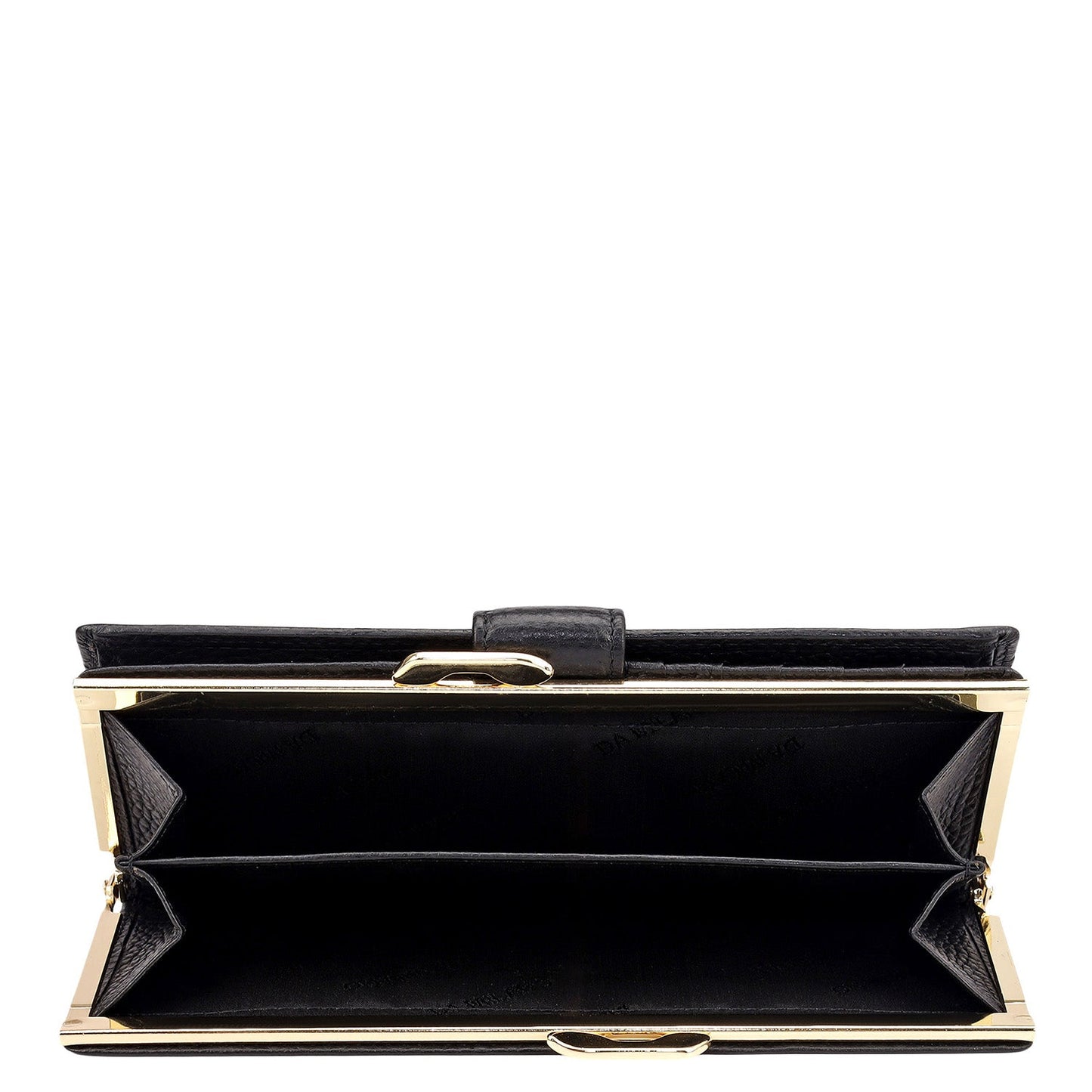Wax Leather Ladies Wallet - Black
