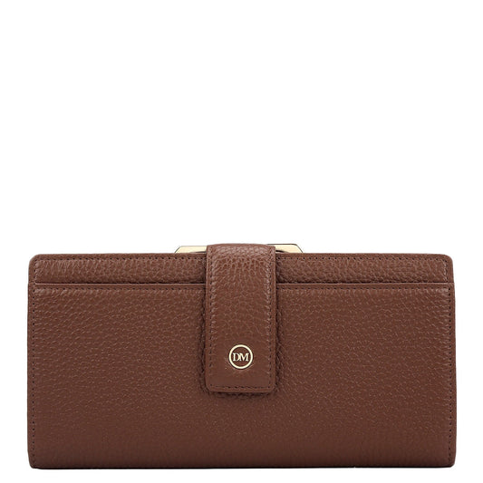Wax Leather Ladies Wallet - Espresso