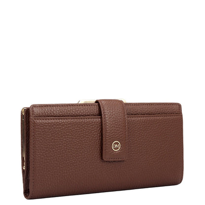 Wax Leather Ladies Wallet - Espresso