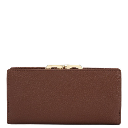 Wax Leather Ladies Wallet - Espresso