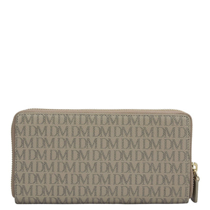 Monogram Leather Ladies Wallet - Chalk