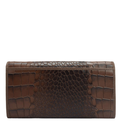 Croco Leather Ladies Wallet - Date