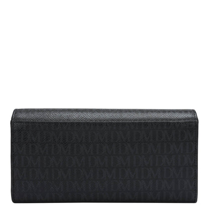 Monogram Leather Ladies Wallet - Black