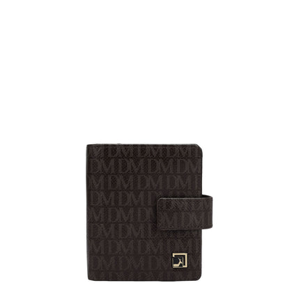 Monogram Leather Ladies Wallet - Chocolate