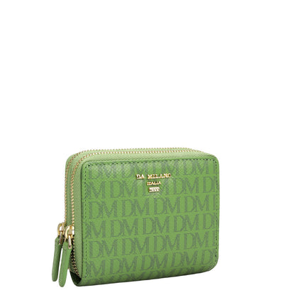 Monogram Leather Ladies Wallet - Kiwi