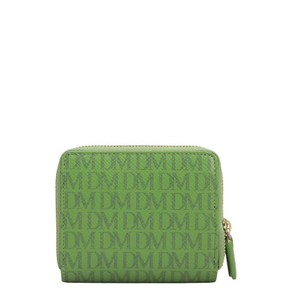Monogram Leather Ladies Wallet - Kiwi