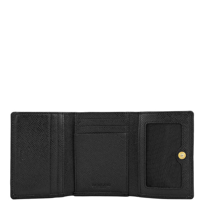 Croco Leather Ladies Wallet - Black