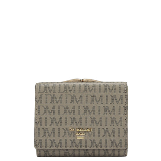 Monogram Leather Ladies Wallet - Chalk