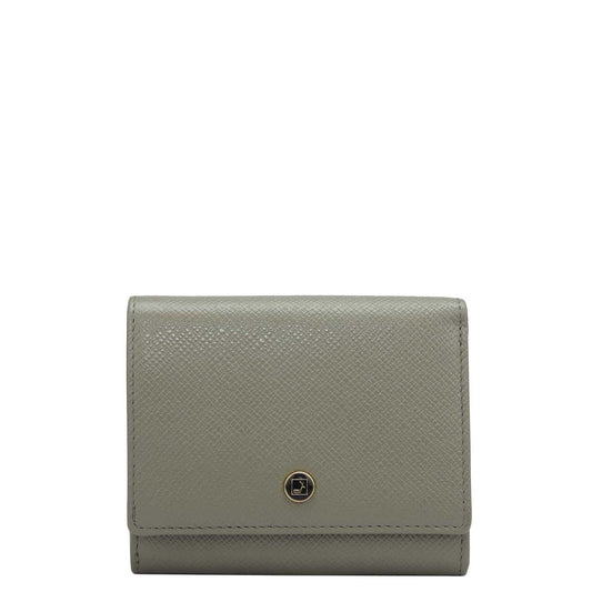 Franzy Leather Ladies Wallet - Stone Grey