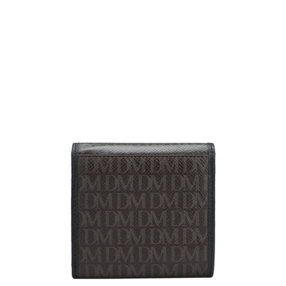 Monogram Leather Ladies Wallet - Chocolate