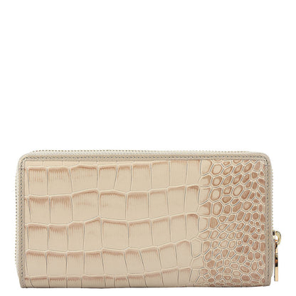 Croco Leather Ladies Wallet - Forest