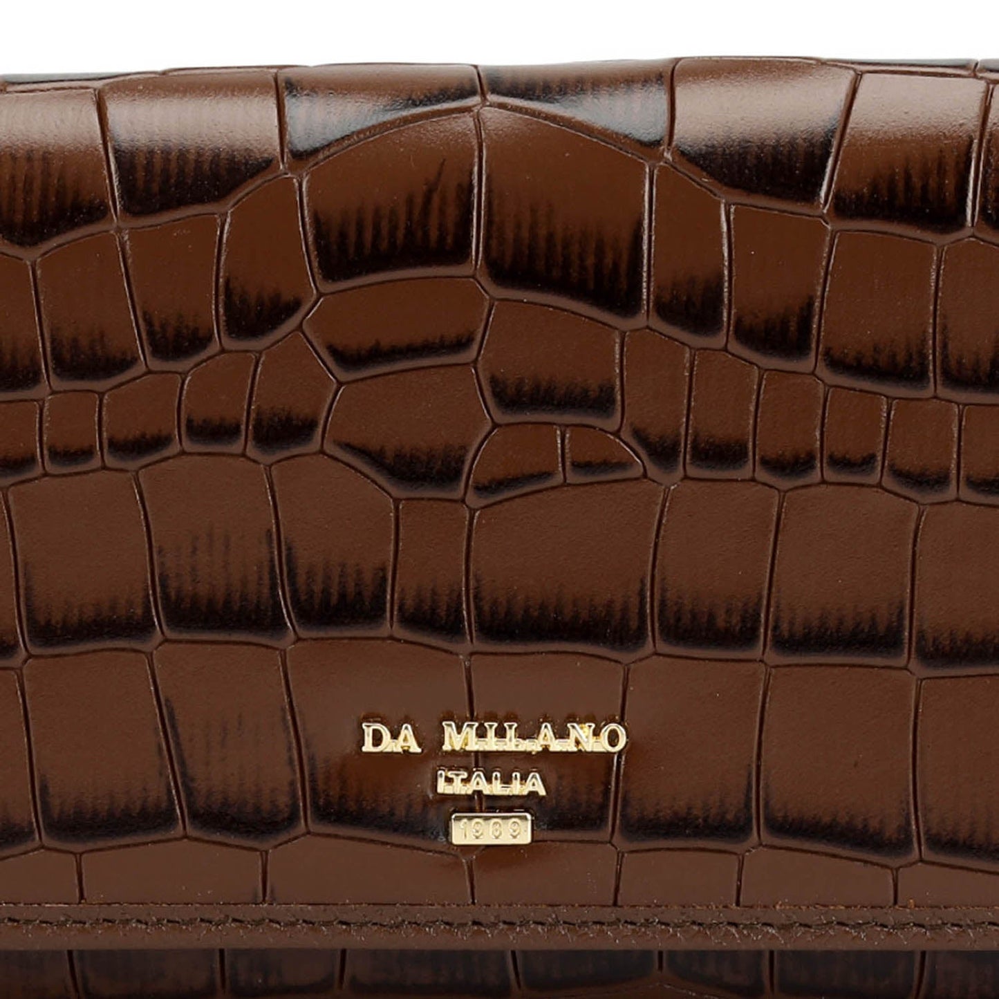 Croco Leather Ladies Wallet - Date