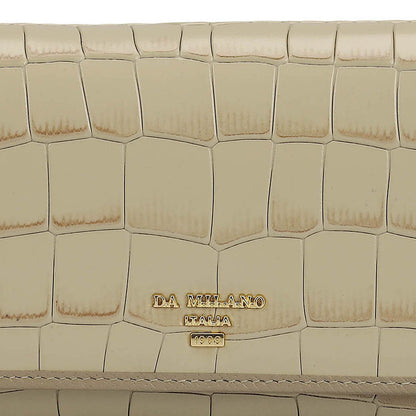 Croco Leather Ladies Wallet - Frost