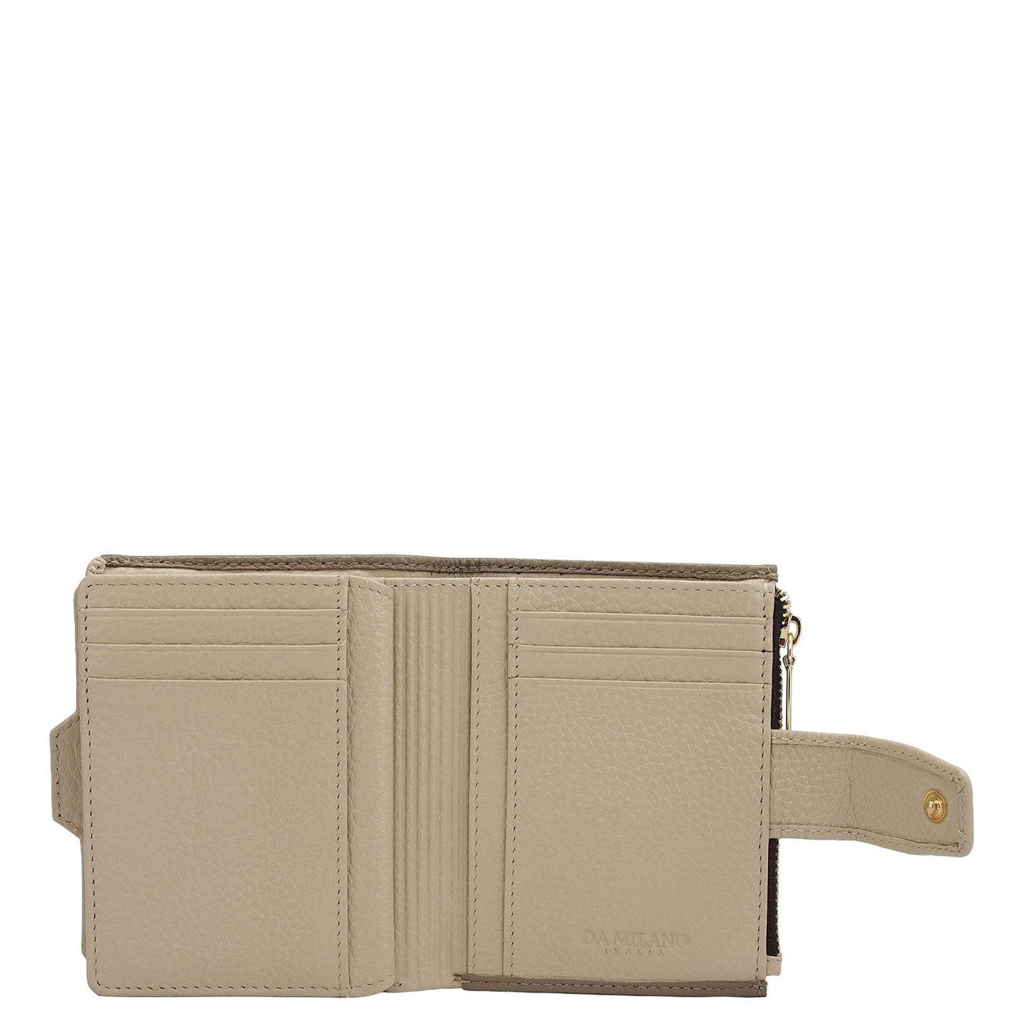 Wax Leather Ladies Wallet - Greyish Taupe