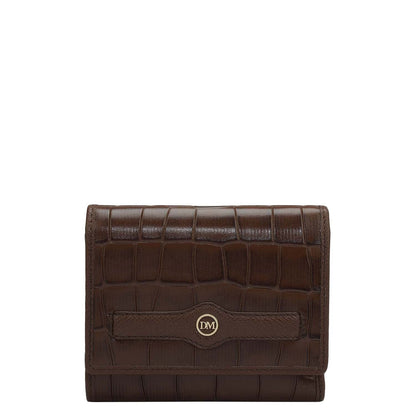 Croco Leather Ladies Wallet - Date