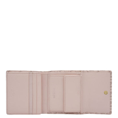 Monogram Leather Ladies Wallet - Blush