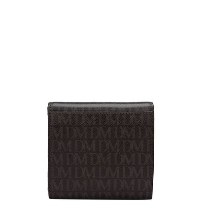 Monogram Leather Ladies Wallet - Chocolate