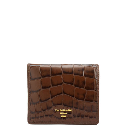 Croco Leather Ladies Wallet - Date