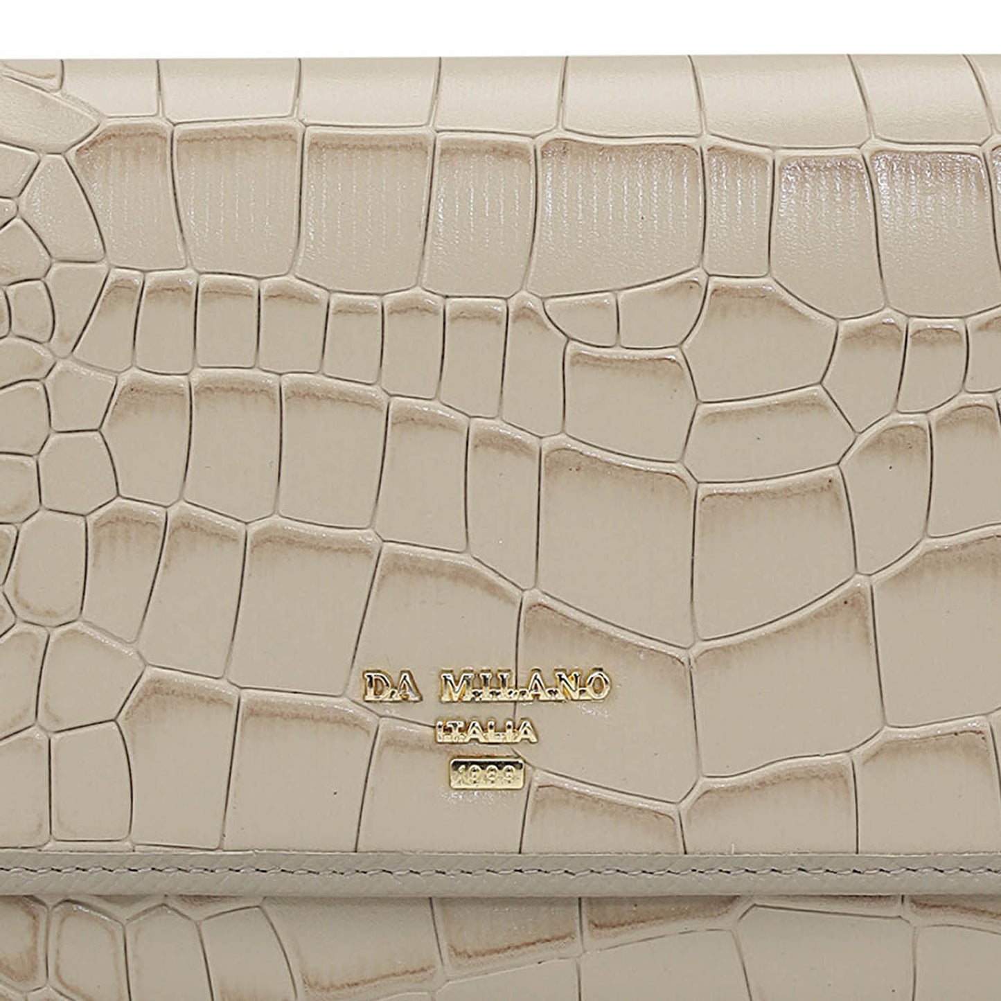 Croco Leather Ladies Wallet - Frost
