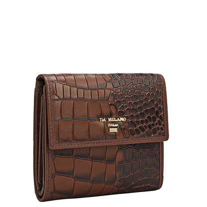 Croco Leather Ladies Wallet - Date