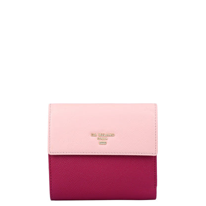 Franzy Leather Ladies Wallet - Plumberry & Peach