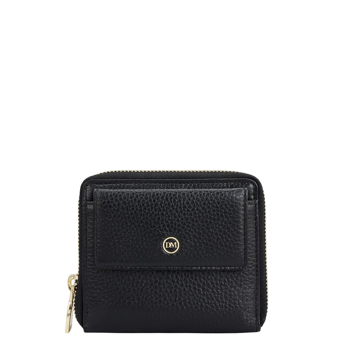 Wax Leather Ladies Wallet - Black