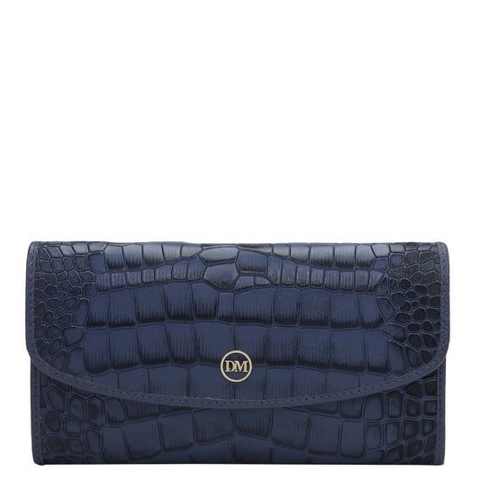 Croco Leather Ladies Wallet - Stardust