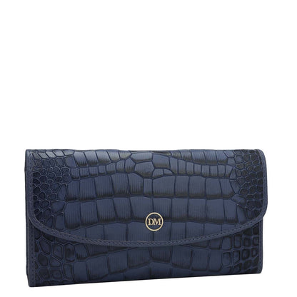 Croco Leather Ladies Wallet - Stardust