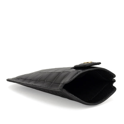 Croco Leather Mobile Case - Black