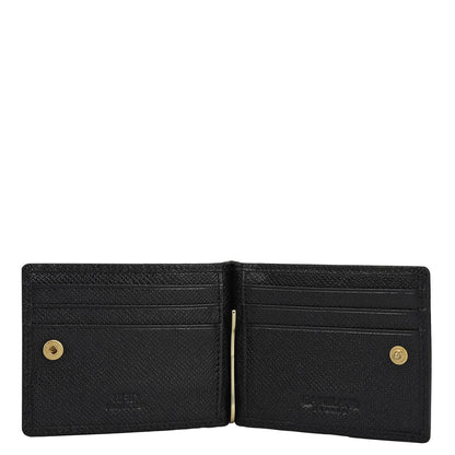 Croco Leather Money Clip - Black