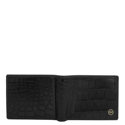 Croco Leather Money Clip - Black
