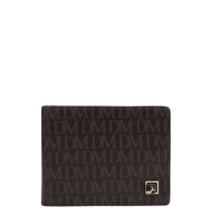 Monogram Leather Money Clip - Chocolate