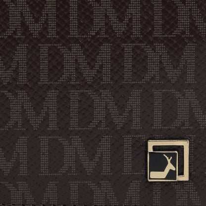 Monogram Leather Money Clip - Chocolate