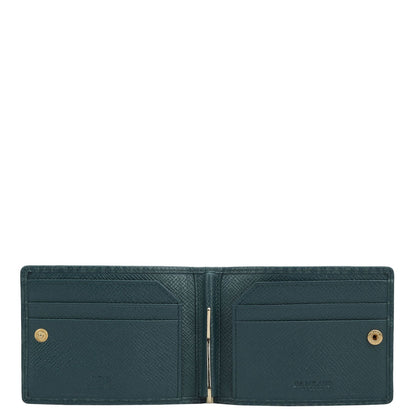 Monogram Leather Money Clip - Octane