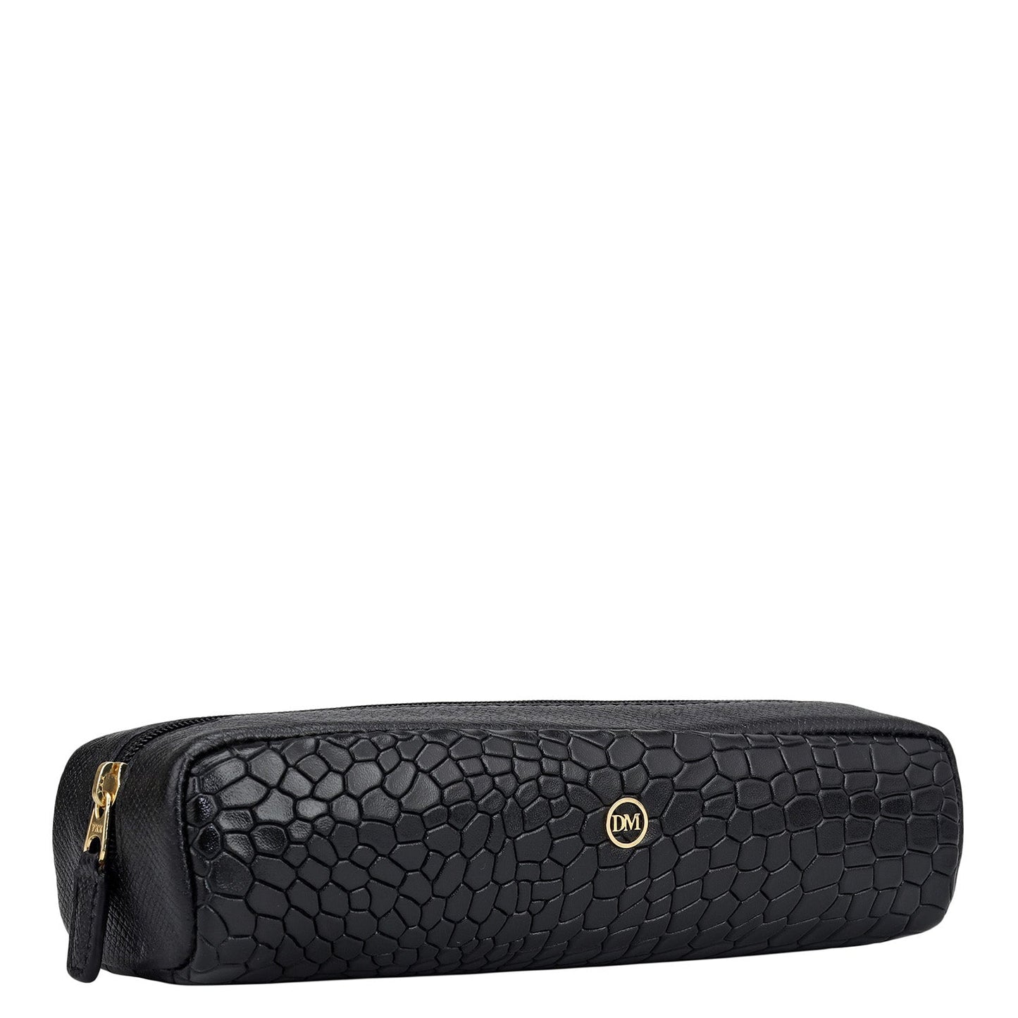 Croco Franzy Leather Multi Pouch - Black