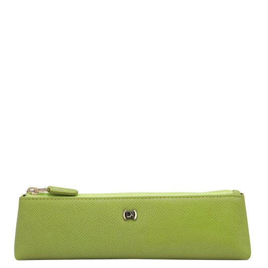 Franzy Leather Multi Pouch - Lime