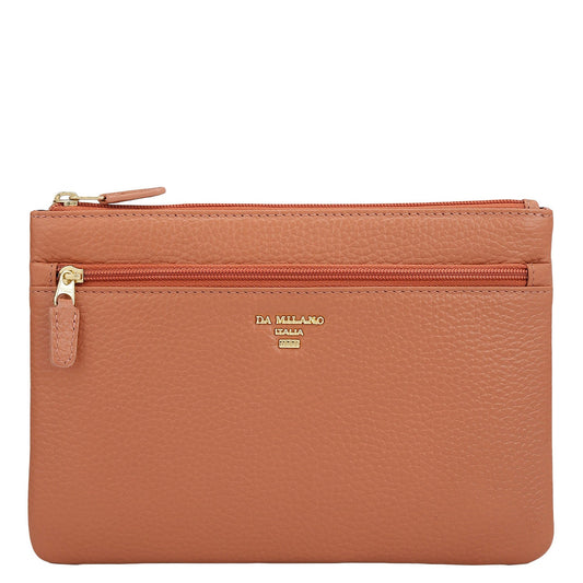 Wax Leather Multi Pouch - Terracotta