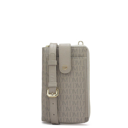 Monogram Leather Crossbody - Chalk