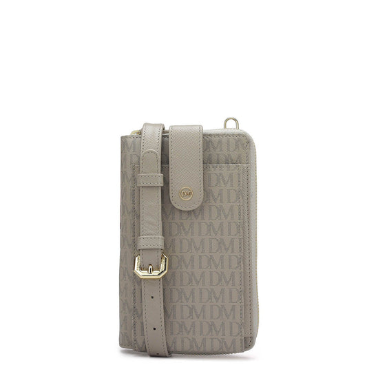 Monogram Leather Crossbody - Chalk