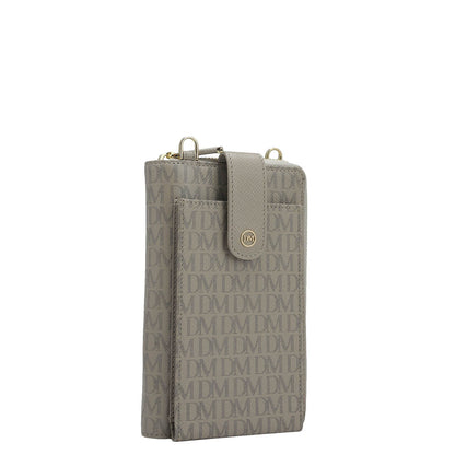 Monogram Leather Crossbody - Chalk