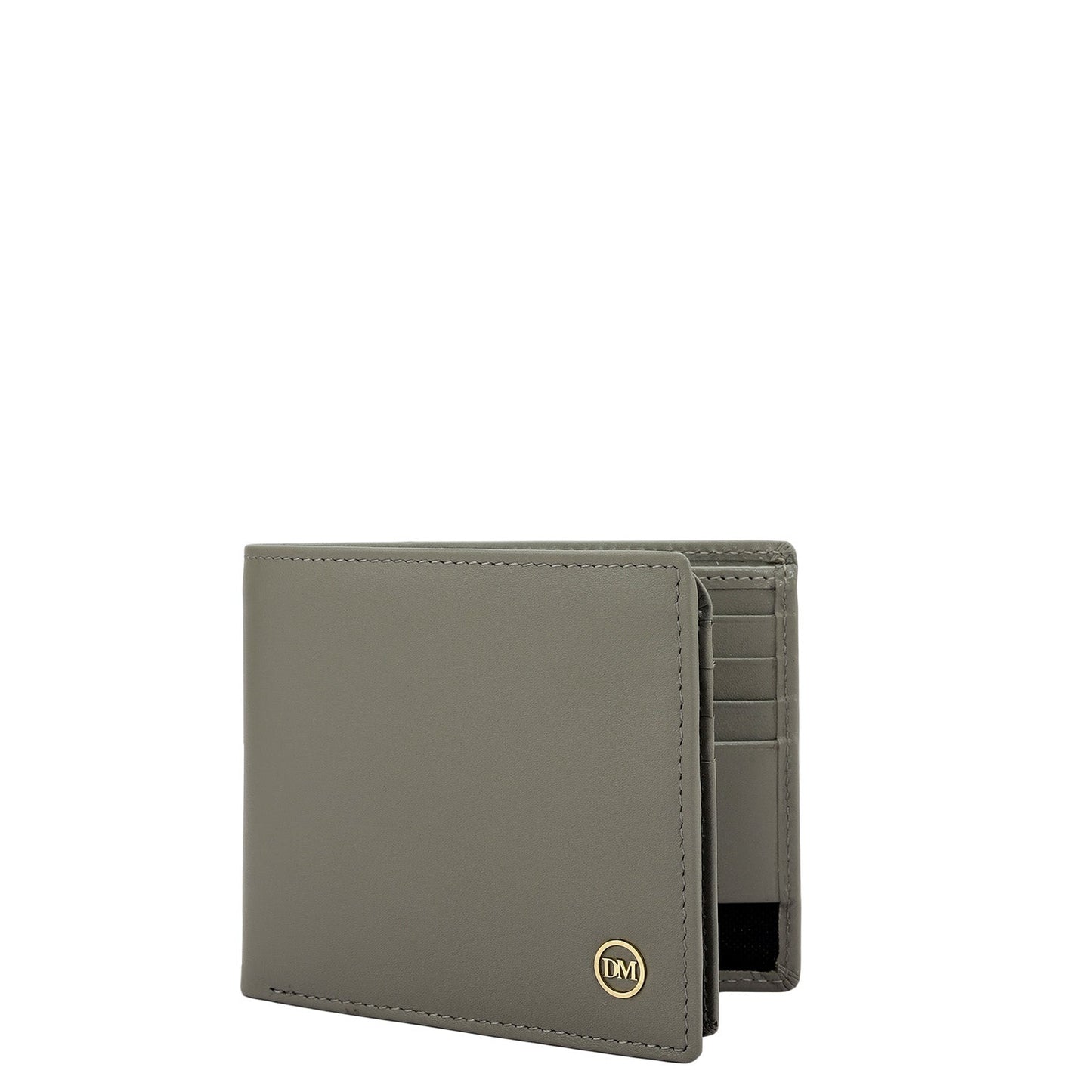 Grey Bifold Leather Mens Wallet