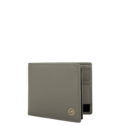 Grey Bifold Leather Mens Wallet